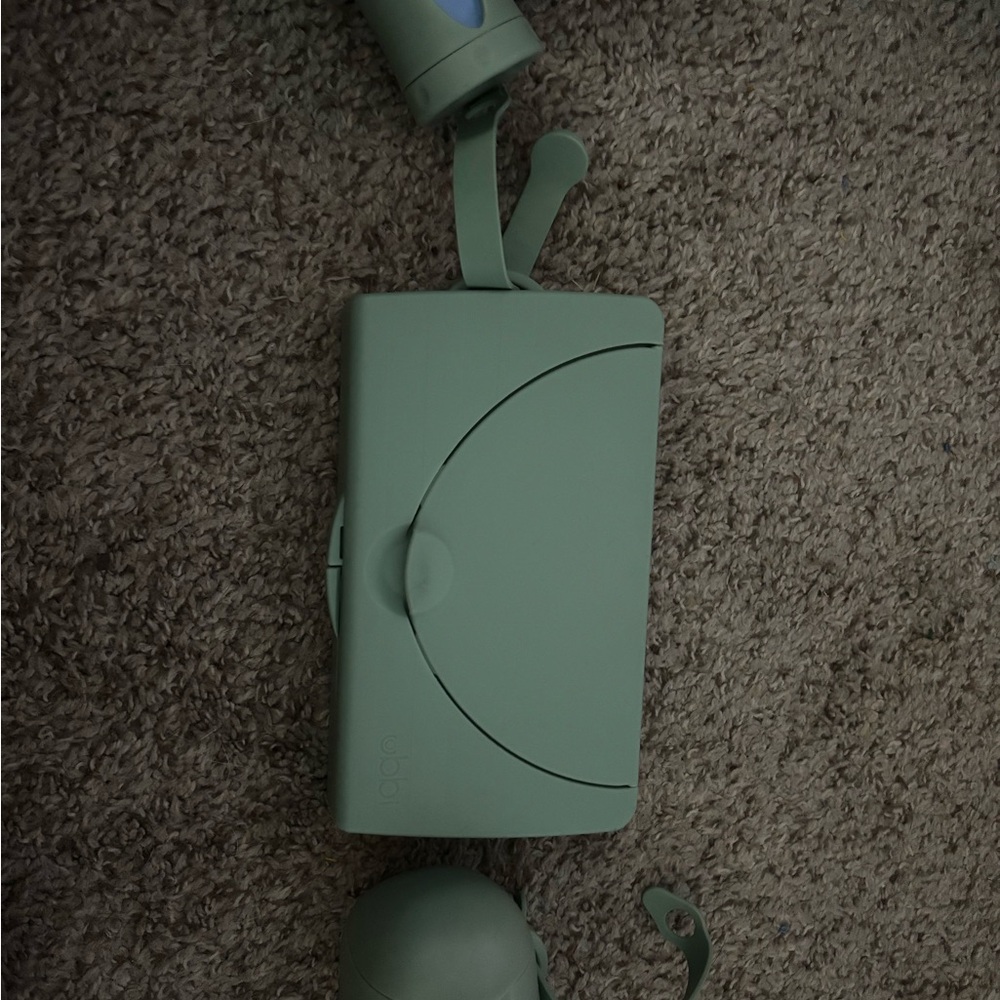 Sage Green Travel Wipes Case